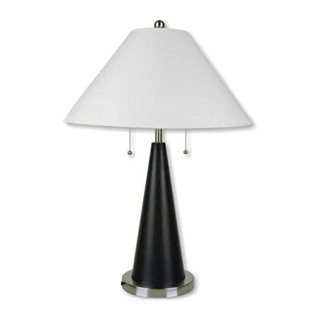 LETTHEREBELIGHT 28 Inch Table Lamp Black/Silvertone LE1338306